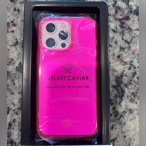 Hot Pink Velvet Caviar iPhone 13 Pro Case